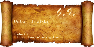 Oster Imelda névjegykártya